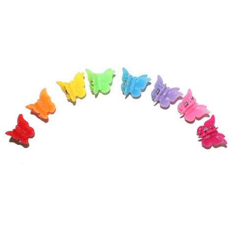 90s Butterfly Hair Clips 8 Pcs Kawaii Rainbow Butterfly Hair Clips Hair Pins 90s Butterfly