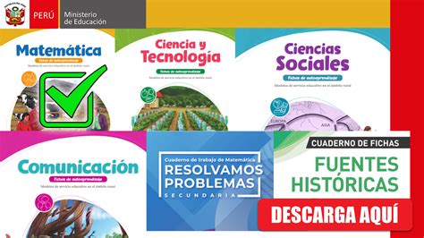 Minedu Fichas De Autoaprendizaje 2021 De 1º A 5º Del área De Matemática Del Nivel Secundaria