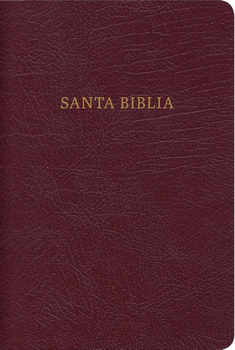 RVR 1960 Biblia Compacta Letra Grande con Referencias borgoña piel