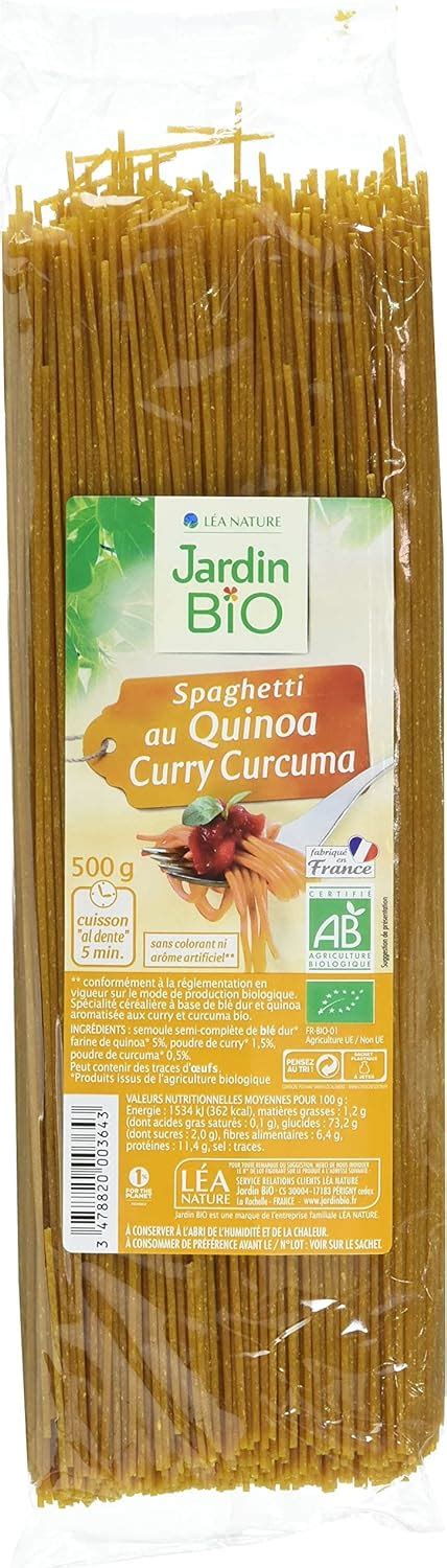 Jardin Bio Tic Spaghetti Quinoa Curry Curcuma Bio Sal