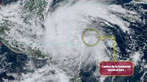 Tormenta Tropical Sara se aproxima a Quintana Roo esta es ubicación