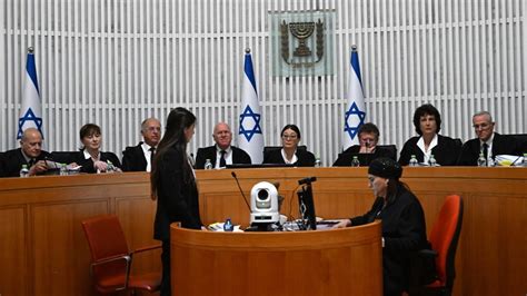 Israel El Tribunal Supremo De Israel Celebra Una Audiencia Histórica