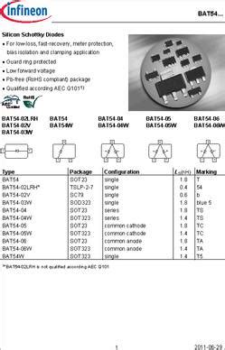 BAT 54 04 B5003 Datasheet Specifications Diode Type Schottky