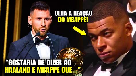 EITA Olha o que o MESSI FALOU PRO HAALAND E MBAPPE APÓS GANHAR A