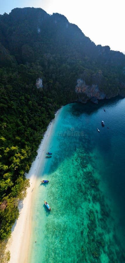 Aerial View Of Monkey Beach In Koh Phi Phi Island In Krabi Thailand