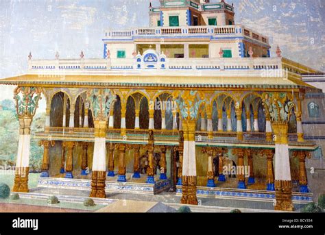 Palace Painting Inside The Maharajas Palace Mysore Karnataka State