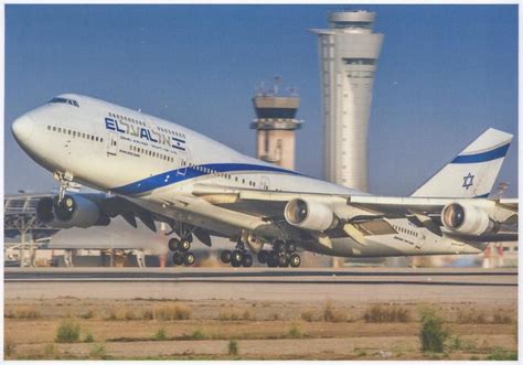 El Al B747 Ai 21 New Airline Airport Issued Postcards