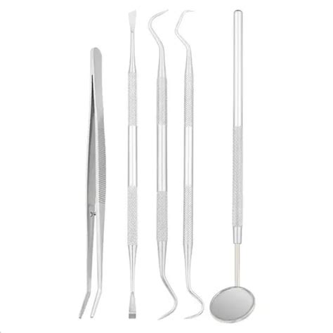 Kit Limpeza Tártaro Dental Sonda Extrator Espelho 5 Peças MercadoLivre