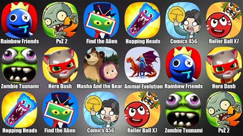 Rainbow Friends Roblox Roller Ball X7 My Tom Hero Dash Zombie Tsunami