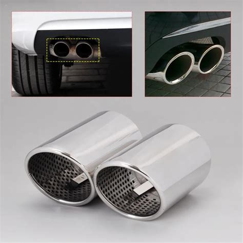 Dwcx X Chrome Stainless Steel Tail Rear Exhaust Muffler Tip Pipe Tail