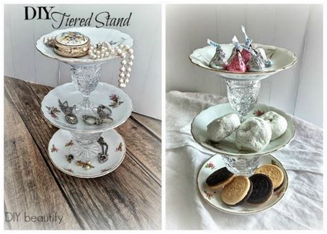 How to Make Tiered Plate Stands for Under $5 - DIY Beautify - Creating Beauty at Home