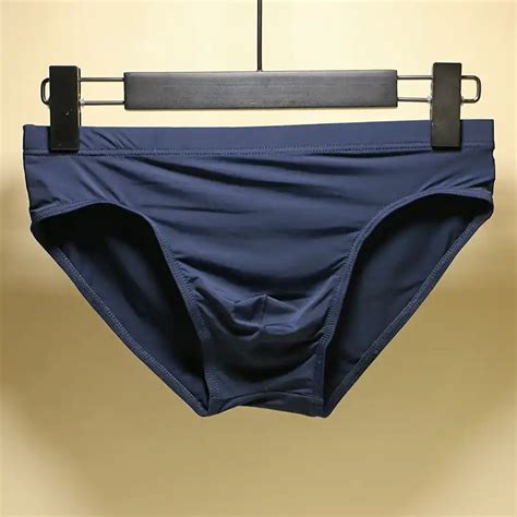 New Men S Ice Silk Panties E A Trace Of Ultra Thin Silky Breathable