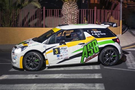 Citroen Ds Rally Car in Night Rally Show in Tenerife Editorial Image ...