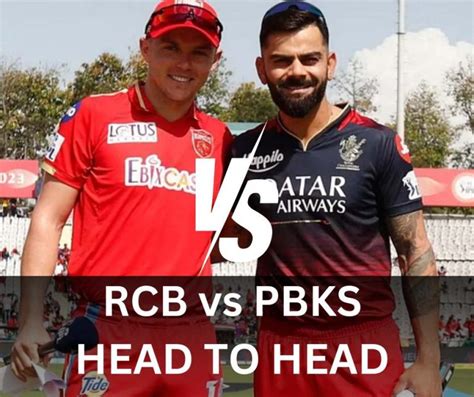 RCB Vs PBKS Head To Head Record IPL Royal Challengers Bangalore Vs