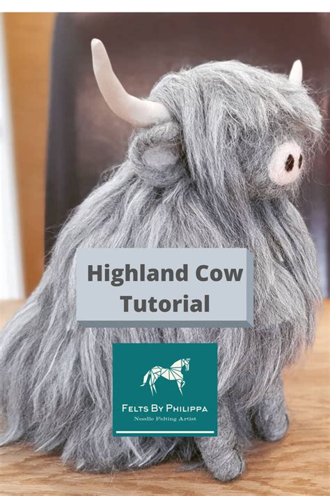 Unusual Needle Felted Grey Highland Cow Tutorial Artofit