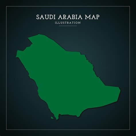 Arábia saudita mapa bandeira ilustração vetorial Vetor Premium