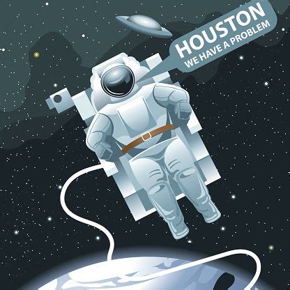 Astronauta En El Traje Espacial De Vuelo En El Espacio Clipart De Stock