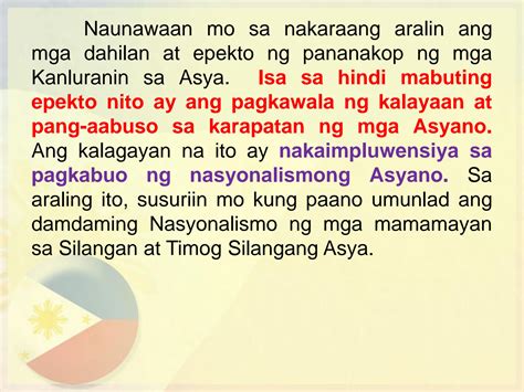 SOLUTION: Dokumen tips nasyonalismo sa silangan at timog silangang asya - Studypool