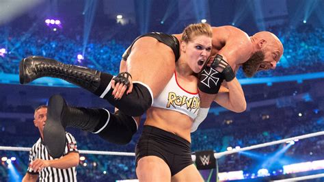 Angle Rousey Vs Triple H Stephanie Wrestlemania 8th April 2018