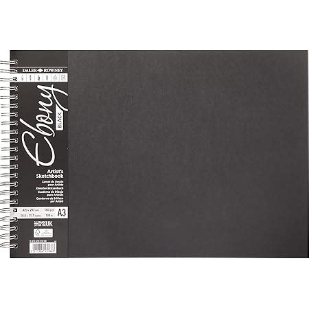 Daler Rowney Ebony Lightly Textured 160 Gsm A3 Landscape Hardback