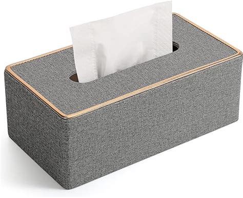 Tissue Box Cover Pu Leather Tissue Box Holder Rectangular Kleenex Box Covers For