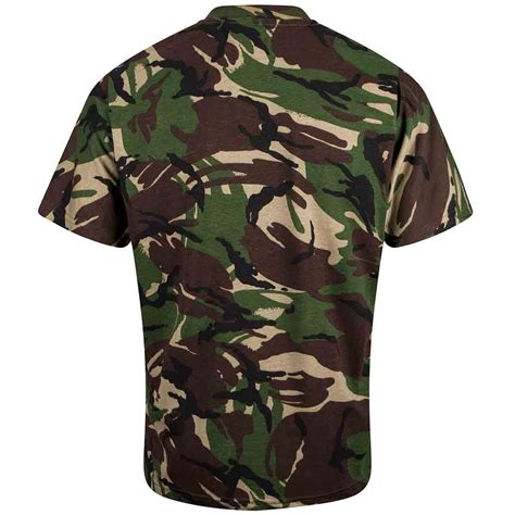 Mens Short Sleeved T Shirt Btp Dpm Camouflage Polycotton Military Cadet