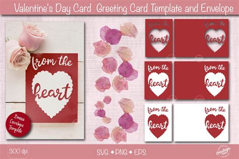 Valentine Card Svg Heart Card Svg Graphic By Createya Design