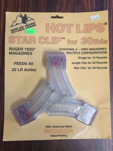 Butler Creek Hot Lips Star Clip Rugger 10 22 Magazines Contains 3 10 Round Magazines For