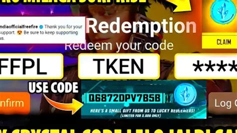 Free Fire Redeem Code Ffpl Free Fire Pro League Youtube