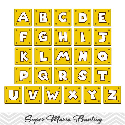 Printable Super Mario Bunting, Printable Super Mario Banner, Super ...