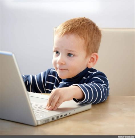 Create meme "to tear a child from the computer, internet kids, little ...