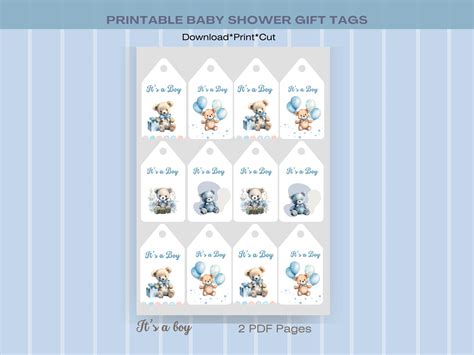 Printable Baby Shower Gift Tags Printable Baby Gift Tags Printable Gift ...