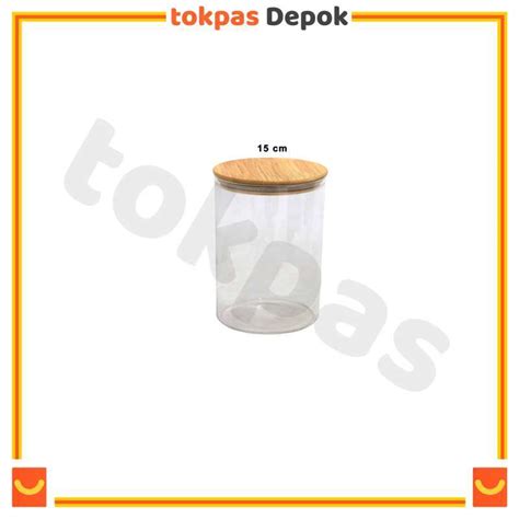 Jual Toples Kaca Bulat Polos Tutup Kayu Kedap Udara My Home Cm