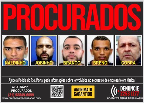 Portal Dos Procurados Divulga Cartaz Para Tentar Encontrar Cinco