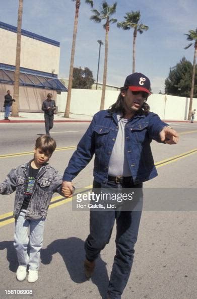 Actor Ken Wahl And Son Attending The Premiere Of Teenage Mutant