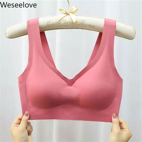 Weseelove سلك مجاني البرازيلي زائد حجم المرأة الرياضية سترة Bralette