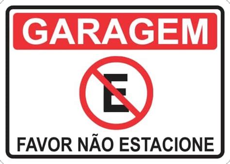 Placa De Sinaliza O Garagem Favor N O Estacione X Cm Amazon Br