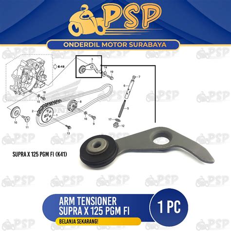 Jual Arm Tensioner Supra X Pgm Fi Tahanan Baut Roll Kamrat Plat