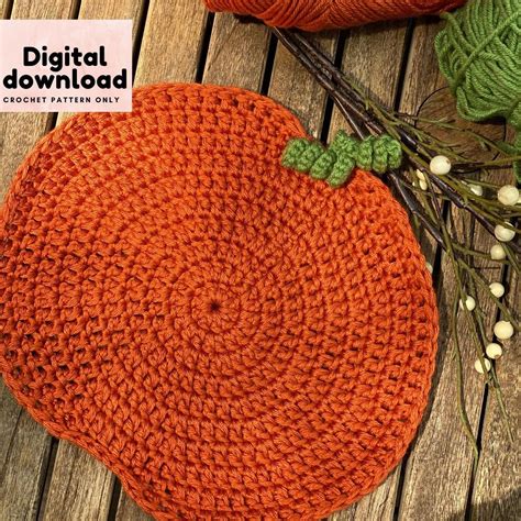 Crochet pattern thanksgiving fall pumpkin placemats crochet etsy – Artofit