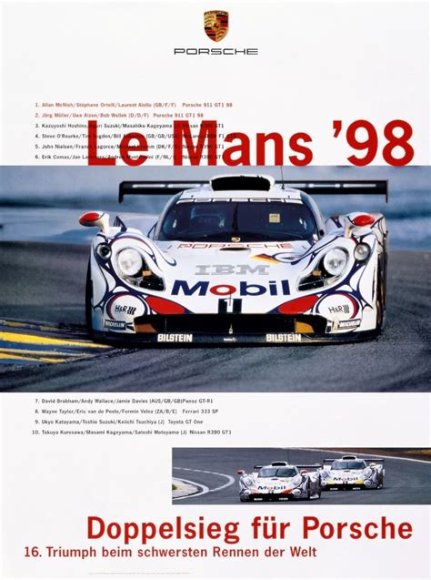 1998 911 Gt1 Le Mans Classic Porsche Racing Posters