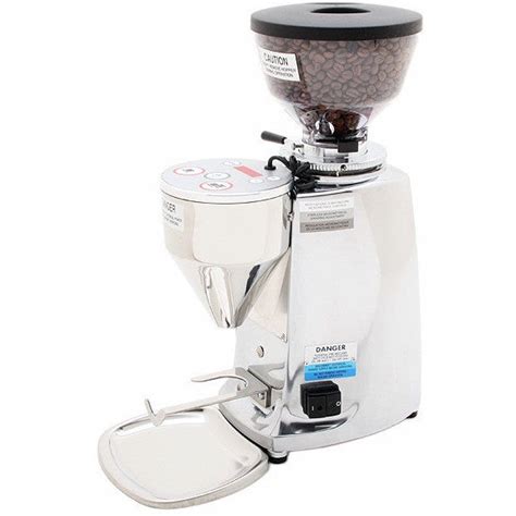 Mazzer Mini Electronic Doserless Espresso Grinder Polished Aluminum