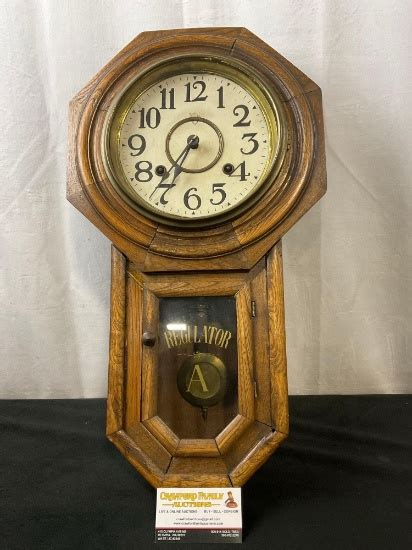 Antique Time Strike Pendulum Regulator Wall Clock Art Antiques And Collectibles Antiques