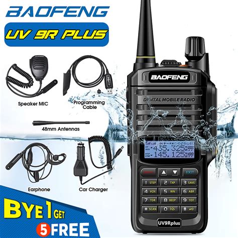 New In Baofeng Uv R Plus W Vhf Uhf Walkie Talkie Dual Band Two