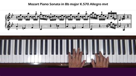 Mozart Piano Sonata No In B Flat Major K Allegro Piano