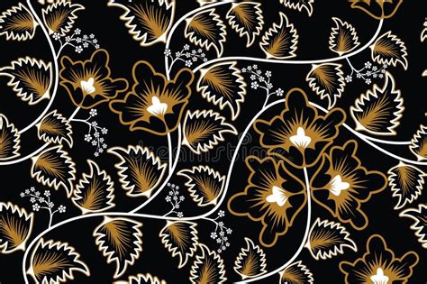 Motif Batik Bunga Vector