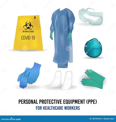 Personal Protective Suit Clothing Isolated or PPE for Healthcare ...