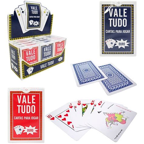 Kit 6 Jogos De Baralho Vale Tudo C 55 Cartas Tamanho U