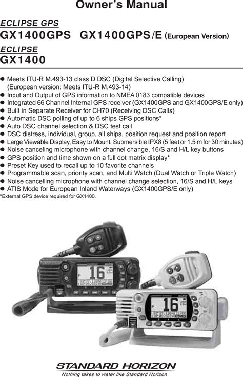 Yaesu Musen 30653X3D VHF MARINE TRANSCEIVER User Manual GX1400 Series