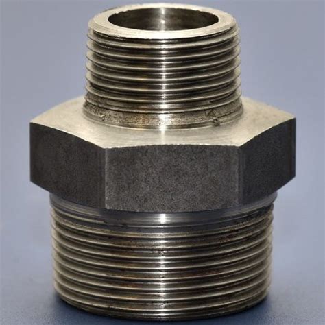 Black Mild Steel Hexagon Reducing Nipple ValvesTubesFittings