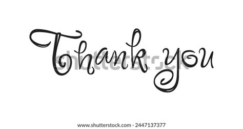 Handwritten Thank You Note Vector Stock Vector Royalty Free 2447137377 Shutterstock